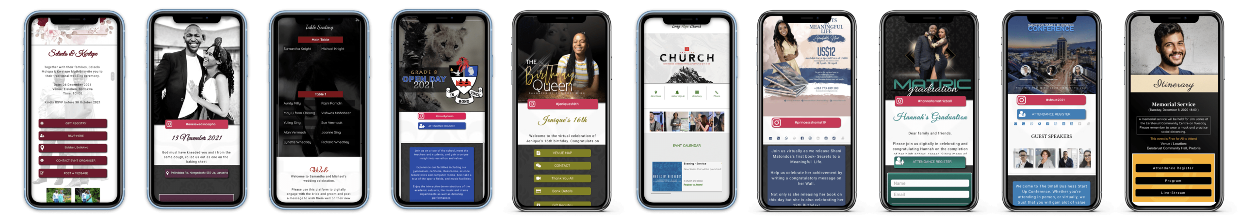 evntwall mockups